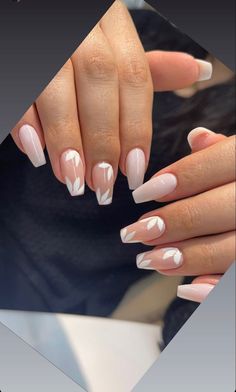 Nails Floral, Unghie Nail Art, Nails Aesthetic, Casual Nails, Aesthetic Spring, Blush Nails, Nails Spring