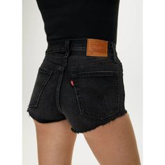 Nwt 69.50 Levi's Women's 25 Micro Super Short High Rise Shorts 100 % Cotton Brand New With Tag Measurements Done With Item Laying Flat +-0.5" Tag Size 25 Inseam 2" Waist 26" High Rise Fitted Black Shorts, Black High Rise Fitted Shorts, Fitted High Rise Black Shorts, Black Fitted High Rise Shorts, Levi's Fitted Black Bottoms, Levi's Black Bottoms For Spring, Black Fitted Cutoff Jean Shorts, Fitted Mid-rise Black Jean Shorts, Fitted Black Mid-rise Jean Shorts