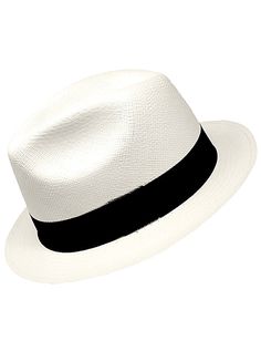 Brand: Gamboa Color: WhiteBrim: 4 cm. (1 1/2")Grade (Woven): 3 - 4 learn more Sweatband: Cotton Twill, 3 cm. (1.18") Crown: 11 cm. (4 3/10") Hat Grade: SubFine Description: Handmade in Cuenca city in Ecuador. This PanamÃ¡ Borsalino hat for men has a delicate and consistent weave form. STYLE & COMFORT: Really suitable for travel, outdoor activities (gardening, golf, trekking, etc.) and events (weddings, sport events, etc.) as the sweat absorbing headband inside the hat, will keep your head fresh Classic White Flat Brim Panama Hat, Classic White Panama Hat With Flat Brim, Classic White Hat, Classic White Hat With Short Brim, Classic White Panama Hat With Curved Brim, Classic White Panama Fedora Hat, Classic White Flat Brim Hat Bands, Classic White Adjustable Boater Hat, White Panama Hat With Curved Brim For Formal Occasions