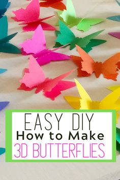 Top Paper Craft Ideas for Quick and Easy DIY Diy Butterfly Decorations, How To Make Butterfly, Diy Paper Butterfly, Butterfly Cutout, Butterfly Project, Butterfly Artwork, Paper Craft Ideas, Butterfly Template, Diy Butterfly