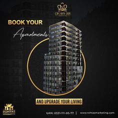 an ad for crown inn apartments and upgrade your living