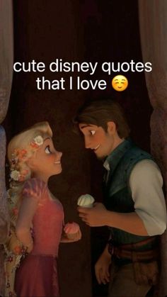 the princess and the frog are talking to each other with caption that says, cute disney quotes that i love