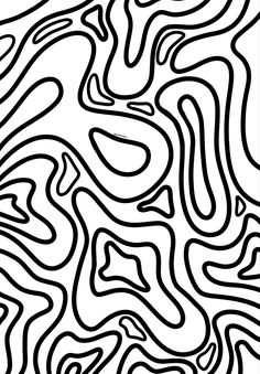 an abstract black and white pattern with wavy lines