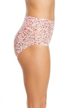 Get a line-free look without sacrificing comfort in these high-waist briefs made from soft, comfy fabric with bonded edges that disappear beneath clothing. Cotton-lined gusset 80% polyester, 20% spandex Machine wash, line dry Imported Lingerie Summer Brief Bottoms Partially Lined, Spring Bottoms With Contoured Waistband And High-cut Leg, High Rise Stretch Nylon Bottoms, Full Coverage Bottoms With Hygienic Liner For Daywear, High Waist Nylon Shapewear, Summer High-cut Leg Shapewear Bottoms, Fitted Bottoms With High-cut Leg And Partial Lining, Partially Lined Fitted Bottoms For Summer, Supportive Nylon Shapewear Bottoms