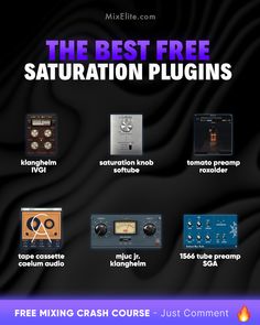 the best free saturation plugins for mixing music and sound with midis