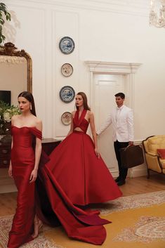 Autumn/Winter 2018 – Hamda Al Fahim Hamda Al Fahim, Formal Dresses Party, Red Wedding Gowns, Taffeta Dress, Red Gowns, Ball Gowns Prom, Gala Dresses, Stylish Dress Designs, Couture Gowns