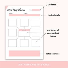 a printable planner with the words'my printables space '