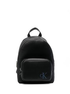 black faux leather logo patch to the side top zip fastening single top handle front zip-fastening pocket adjustable shoulder straps Calvin Klein Backpack, Patch Backpack, Backpack Patches, Calvin Klein Bag, Lipstick Bag, Oversized Tote Bag, Chain Strap Bag, Jeans Logo, Bags Logo