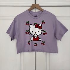 Condition: New Without Tags (No Flaws) Comes From A Smoke-Free And Pet-Free Home. Approximate Measurements (Laying Flat): Length: 18 In Chest: 19.5 In Waist: 19.5 In For Seller Use: 8oz 1547 Hello Kitty Baby, Kitty Baby, Cropped Tee, Crop Tee, Short Sleeve Top, Short Sleeves Tops, Blouses For Women, Sleeve Top