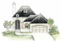 this is an artist's rendering of these luxury home plans