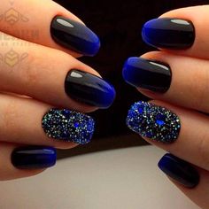 100+ New French Manicure Designs To Modernize The Classic Mani Black Nails Blue Tips, French Manicure Blue, French Manicure Toes, Nail Art Bleu, New French Manicure, French Manicure Nail Designs, Gel Manicure Colors, Blue Nail Art Designs