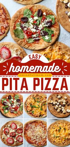 Pita Pizza -- 6 Pita Bread Pizza Recipes, back to school lunch ideas, kid friendly Pita Pizza Recipes Air Fryer, Greek Pita Pizza Recipe, Pizza Using Pita Bread, Pitta Bread Pizza, Uses For Pita Bread, Joseph’s Pita Bread Pizza, Pizza With Pita Bread