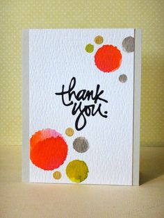 a thank card with the words thank you written on it