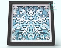 3d SNOWFLAKE Svg, Snowflake Shadow Box Svg - Cricut Files, Cardstock Svg, Silhouette Files - HelloCrafterSvg Let It Snow Shadow Box Ideas, Cardstock Shadow Box Ideas, 3d Shadow Box Cricut Svg Free, Snowflakes Craft, Homestead Crafts, Engraver Ideas, Shadowbox Ideas, 3d Snowflake, Cricket Crafts