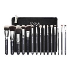 ZOEVA Complete Set (Set of 15 Brushes) Bamboo Makeup Brushes, Complete Makeup, Makeup Brush Set Professional, Highlighter Brush, Eye Makeup Brushes, Bold Makeup, Shop Makeup, Beauty Bay, Brush Kit