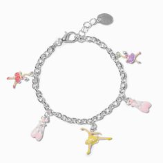 Claire's Ballerina Charm Bracelet Playful Silver Adjustable Charm Bracelet, Piercing Kit, The Ballerina, Fashionable Jewelry, Demi Fine Jewelry, Bow Design, Jewelry Cleaner, Jewelry And Accessories, Seasonal Fashion