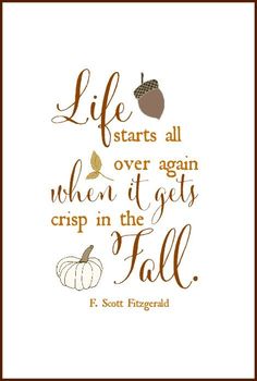 November Quotes, Free Fall Printables, Fitzgerald Quotes, F Scott Fitzgerald, Fall Printables, Autumn Quotes, Fall Holidays, Happy Fall