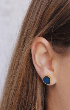 Check out this item in my Etsy shop https://www.etsy.com/listing/573740617/blue-enamel-earrings-gold-plated-silver Everyday Gold Enamel Earrings, Earring Mockups, Blue Enamel Earrings, Studs Gold, Enamel Earrings, Enamel Jewelry, Gold Plated Silver, Earrings Gold, Gold Earrings