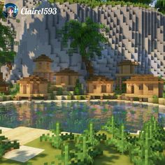 #minecraft Minecraft Building Ideas Swamp, Minecraft Aviary, Swamp Builds Minecraft, Jungle Beach House Minecraft, Minecraft Beach Hut, Swamp Biome Minecraft, Fishing Building Minecraft, Minecraft Tropical, Minecraft Fishing Hut