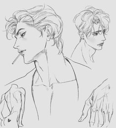 Male Face Drawing, Male Art Reference, 얼굴 드로잉, Anatomy Drawing, Guy Drawing, Anatomy Art, Anime Drawings Boy, Art Tutorials Drawing, Anime Poses Reference