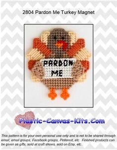 an image of a knitted bird with the words paradon me on it