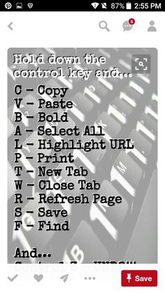 a computer keyboard with the words hold down the control key and