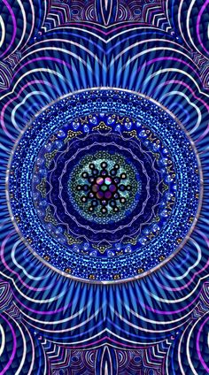 an abstract blue and purple background with circular shapes in the center, as well as circles