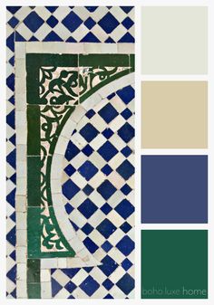 the color scheme is blue, green and white