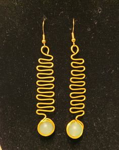 Measuring approximately 3 inches, these earrings are made with gold plated copper wire and natural stone 10mm beads. Bead choices include: * Green Aventurine  * Amethyst  * Tiger's Eye  Earring Style: Fish Hook Fusion Beads, Tiger Eye Earrings, Natural Stone Beads, Jewelry Fashion Trends, Fish Hook Earrings, Funky Jewelry