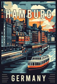 Discover the vibrant beauty of Hamburg, Germany, through stunning travel art! Known for its historic port, iconic Speicherstadt district, and scenic Alster Lakes, Hamburg is a city of culture and waterways. Perfect for adding a touch of European elegance to your home or Pinterest board. 🌊🎨 #HamburgGermany #TravelArt #EuropeanDestinations #PortCity