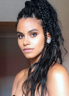 Zazie Beetz, Poetic Justice Braids, Date Night Makeup, Hair Charms, Mohawk Hairstyles, Peinados Fáciles Para Cabello Corto, Great Hairstyles, Melanin Poppin, Hair Images