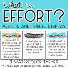 what is effort? posters and rubric display