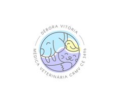 the logo for deborra victoria veterinary clinic, which is located in an oval shape