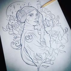 Padme Tattoo, Paintbrush Tattoo, Fandom Tattoos, Theme Tattoo, Inked Magazine, Tattoo Magazines