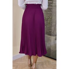 Purple Pleated Lace-up High Waist Skirt Chic Purple Pleated Bottoms, Chic Pleated Purple Bottoms, Casual Purple Pleated Bottoms, Purple Pleated Flared Skirt, Purple Pleated Skirted Bottoms, Casual Purple Skirt For Work, High Waist Skirt, Petticoat, Waist Skirt