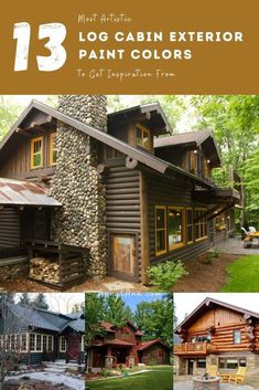 log cabin exterior paint colors to get inspired from