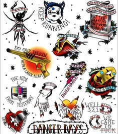 an image of various tattoos and stickers