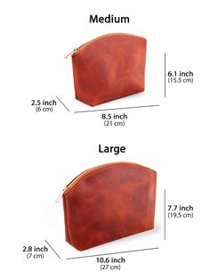 "✦ It has ten colours ✦This Сosmetic bag has two size: LARGE and Medium. ✧Large size: 10.6\" (27 сm) wide 7.7\" (19.5 cm) tall 2.8\" (7 cm) deep ✧Medium size: 8.5\" (21 cm) wide 6.1\" (15.5 cm) tall 2.5\" (6 cm) deep ➤Please, select the options from the Dropdown menu \"ADD OPTIONS\" ✦This Сosmetic bag is produced of crazy horse leather. Has a GREAT QUALITY leather and fixtures. Also has Water-resistant Lining ✦You can order PERSONALIZATION (Embroidery or laser engraving) on the bag. It could be Portable Leather Pouch, Portable Leather Cosmetic Bag, Leather Cosmetic Bag With Removable Pouch For Personal Use, Brown Leather Pouch Cosmetic Bag, Brown Leather Cosmetic Bag With Zipper, Leather Cosmetic Bag With Removable Pouch, Brown Leather Cosmetic Bag With Removable Pouch, Bridesmaid Makeup Bag Gift, Personalized Makeup Bag