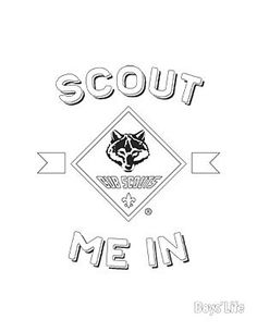 an image of scout scout badge with the words scout scout in white and black on it