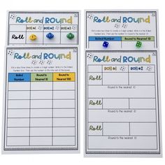 two reward cards for roll and round