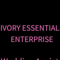 a black background with pink text that says advisory essentials for enterprise wedding advice and tips