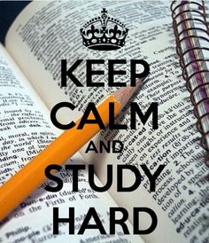 an open book with a pencil on it and the words keep calm and study smart