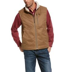 Ariat Men's Grizzly Canvas Vest Canvas Vest, Plus Jumpsuit, Utility Style, Long Sleeve Kids, Boys Bottoms, Vests Mens, Warm Jacket, Vest Jacket, Cold Weather