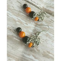 These earrings are great for Halloween! Natural Obsidian black beads are accented with orange river rock beads and spider web charms! A great way to be spooky while also elegant! *all items are made to order, colors, fonts and designs may vary. If you want something specific please message me prior to purchase. Handmade Spooky Black Earrings, Spooky Earrings, Diy Earrings Easy, Spider Earrings, Diy Jewelry Unique, Earrings Halloween, Grandmother Gifts, Jewelry Tree, Halloween Earrings