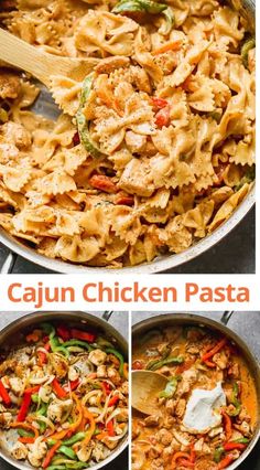 the steps to make cajun chicken pasta