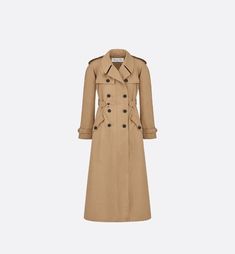 Coats - Ready-to-wear - Woman | DIOR Quilted Anorak, Dior Coat, Essential Wardrobe Pieces, Trench Beige, Beige Trench Coat, Houndstooth Coat, Double Breasted Trench Coat