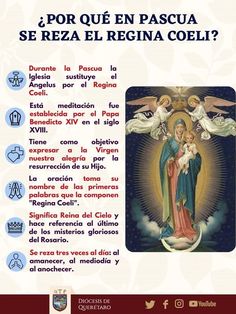 an image of the virgin mary and child jesus in blue, with text below it