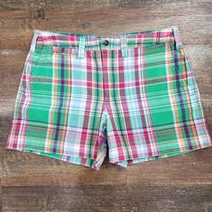 Polo Ralph Lauren Plaid Twill Linen-Blend Shorts Size 8 Material: See Photo Nwot 322024 Measured Size. Measurements Taken Flat. Measurements Are Approximate. Waist 26" Hips 20.5" Rise 10" Inseam 4" Fitted Plaid Casual Shorts, Fitted Casual Plaid Shorts, Preppy Shorts With Pockets, Preppy Short-length Bottoms With Pockets, Fitted Plaid Cotton Shorts, Preppy Plaid Cotton Shorts, Preppy Fitted Cotton Shorts, Multicolor Fitted Preppy Bottoms, Casual Multicolor Short Leg Bottoms