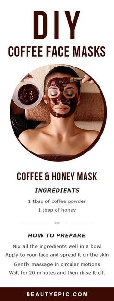 For those who have dull, tired-looking skin, this DIY moisturizing face mask is for you. Honey will leave your face feeling soft and supple while coffee will give it a radiant glow. Obličejové Masky, Coffee Face Mask, Honey Mask, Simple Skincare Routine, Coffee Benefits, Beauty Tips For Face, Gorgeous Skin, Homemade Face Masks, Diy Mask