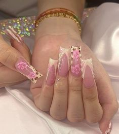 Dope Nail Designs, Simple Acrylic Nails, Pretty Gel Nails, Long Acrylic Nails Coffin, Acrylic Nails Coffin Pink, Long Square Acrylic Nails